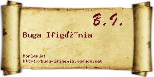 Buga Ifigénia névjegykártya